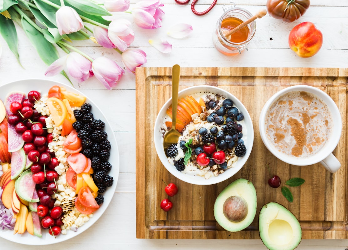 Person enjoying balanced meal with sustainable energy for daily activities